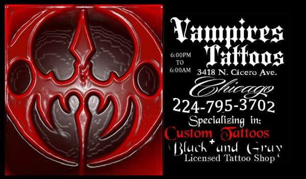 Custom Tattoos, Black And Gray, Fully Licensed Shop!!