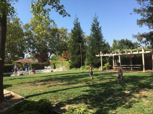 The grassy picnic areas and cabanas can be rented for birthday parties and other events.