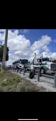 Bus towing