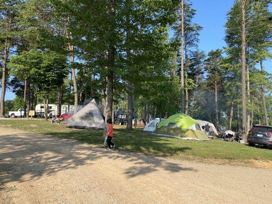 Tent site area