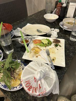 No before pics but here is the aftermath of a delicious meal well-enjoyed.