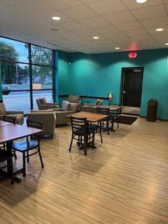 The back room is available for small group meetings.