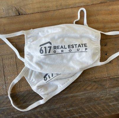 Free face masks from Sam at 617 Real Estate Group