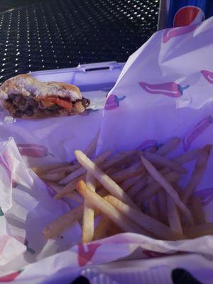 Philly cheese steak and fries