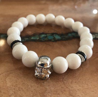 Malasian white jade stormtrooper bracelet