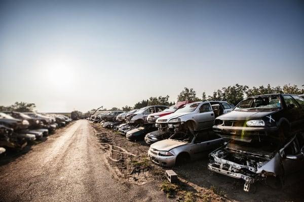 Even a stack of junk cars can be beautiful