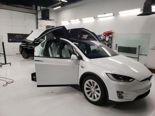 Tesla Model X with full ceramic film installation.