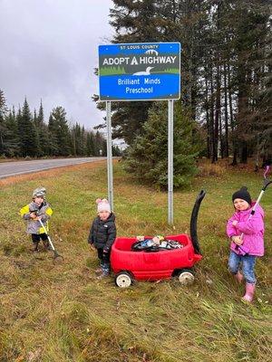 Road cleanup.