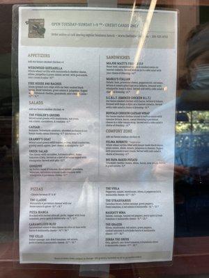 Food menu