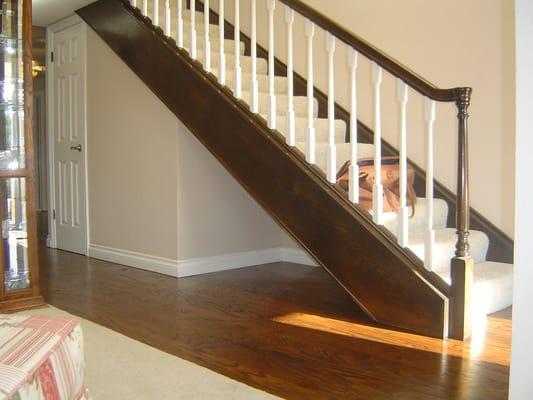 Oak strip flooring with espresso stain in Huntington Beach