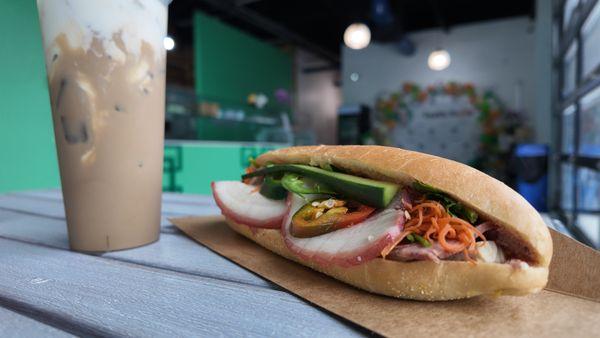 Combination Banh Mi paired perfectly with Salt Coffee.