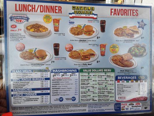 The only menus they have