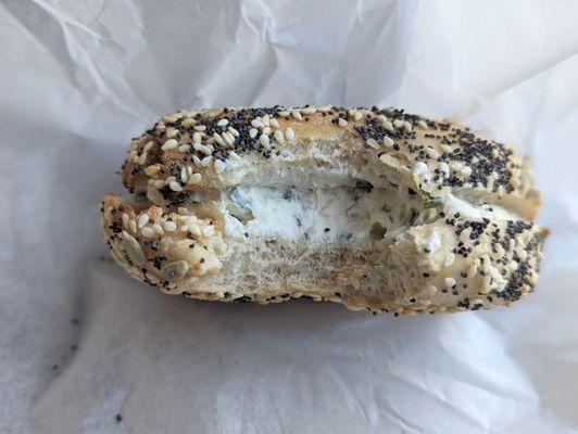 Seeded Bagel + Chive Cream Cheese