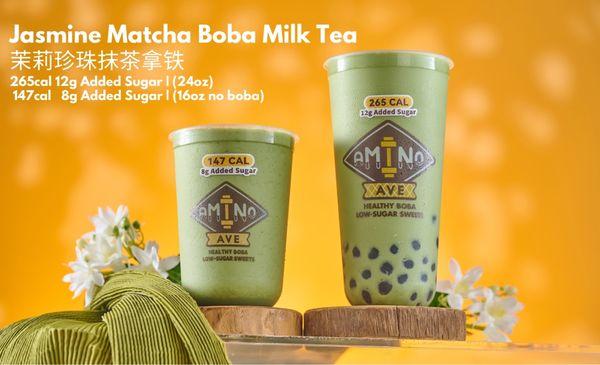 Jasmine Matcha Boba Latte