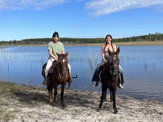 My boyfriend & I on our trail ride :)