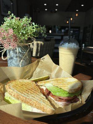 Meat Lovers on sourdough & yummy Cold Brew Blended  = PERFECTION