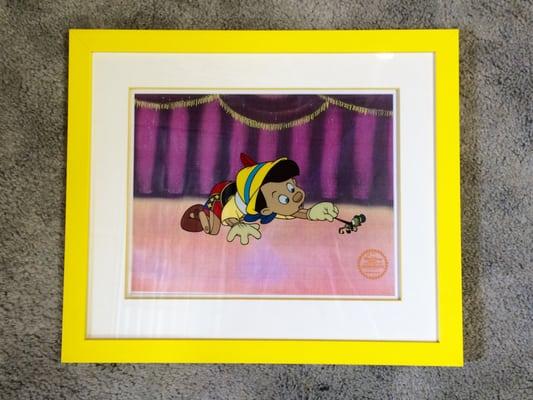 Pinocchio Limited Edition Disney seri-cels. We have other Disney characters available at Gallery 25 such as Mickey Mouse, Dumbo, Cinderella