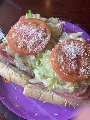 Ham and cheese sub