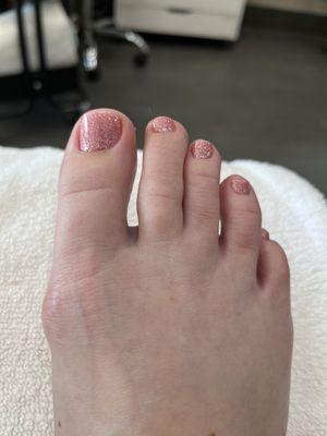 Gel Pedicure- done perfectly!