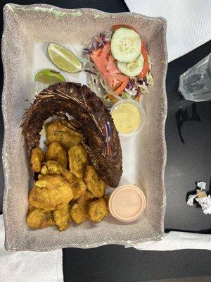 Red snapper with tostones