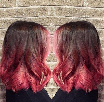 Blush ombré by Leyla https://www.instagram.com/ushairways/