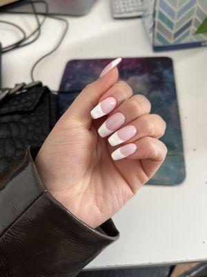 Extensions with French manicure