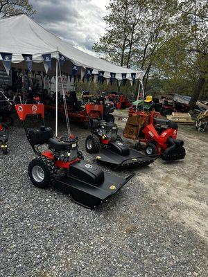 Lots of New mowers and equipment to have the best lawn in town.