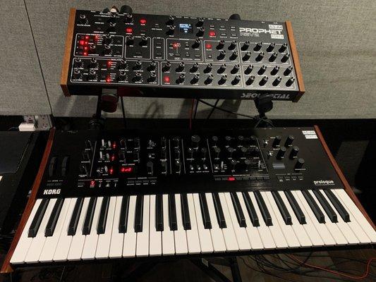 A few of the hardware synths in Studio C