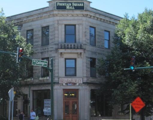 The brown door is the Entrance to the Briar and the Burley