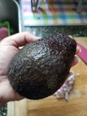 Their avocados are huge and amazing! It's the size of my hand. This was awesome guacamole.