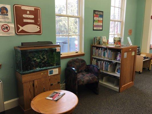 The fishtank in the Children's Room