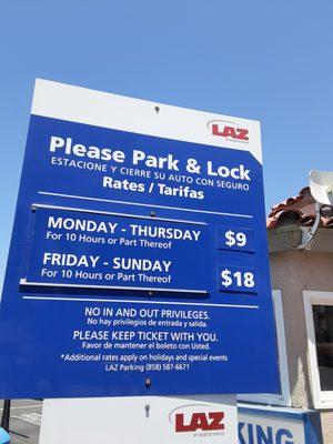 First parking lots near San Ysidro exit.