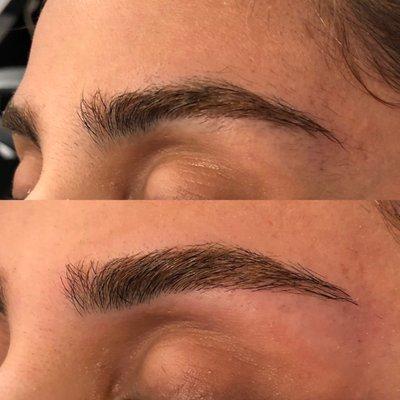 Eyebrows threading