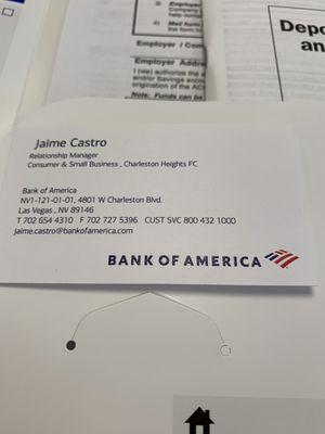 Thanks to Jaime for his excellent service!