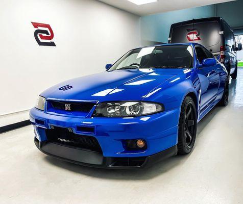 Skyline nismo r34 got a full paint correction, ceramic coating and detail in Orange County, ca