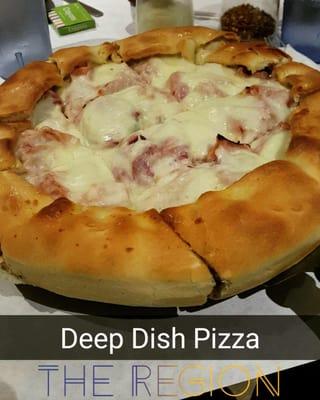 Deep Dish Sink Pizza!!! Best Pizza I've tried, Meats, Veggies, & Dough all very fresh..