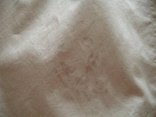 Stain on back of dress