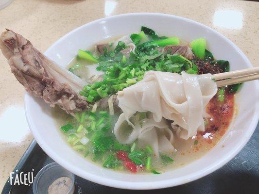 Lamb noodle soup