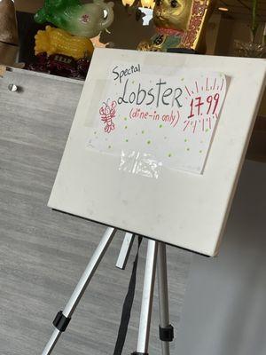 Lobster special every day