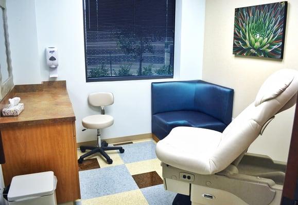 Next Level Urgent Care's patient rooms have heated, leather exam tables.