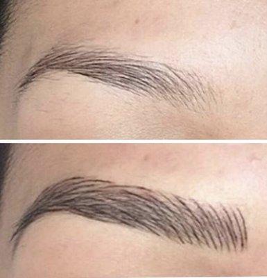 Microblading eyebrows permanent makeup