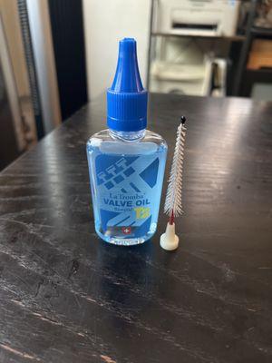 Valve oil, protec mouthpiece brush/shank protector