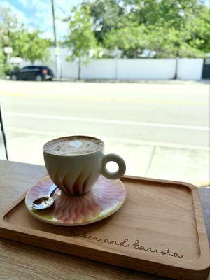 Cortado while watching the world go by