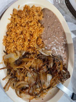 Carne asada with grilled onions... the best!