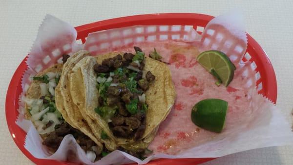 Marinated steak tacos