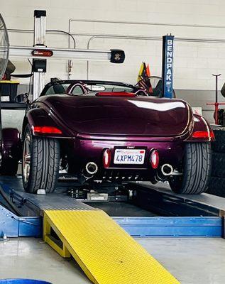 My prowler getting an alignment.