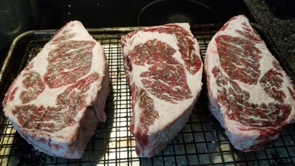 Ribeye.  Premium prices, average cuts.