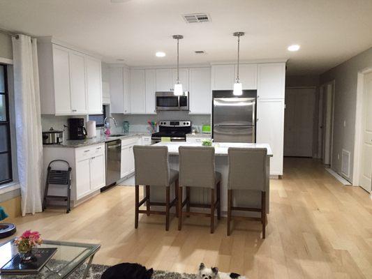 glued down maple engineered hardwood floor