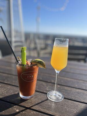 Boardwalk bloody and orange/mango mimosa