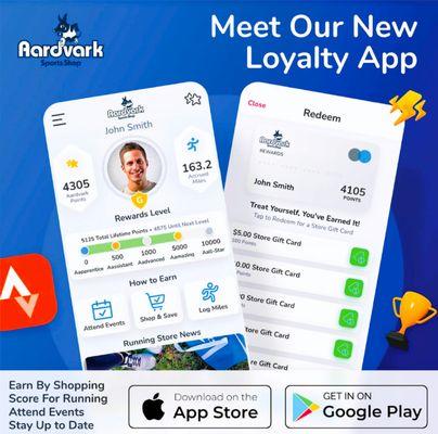 Our brand new rewards app -- Aardvark Aapp -- is available for download for Apple and Android!